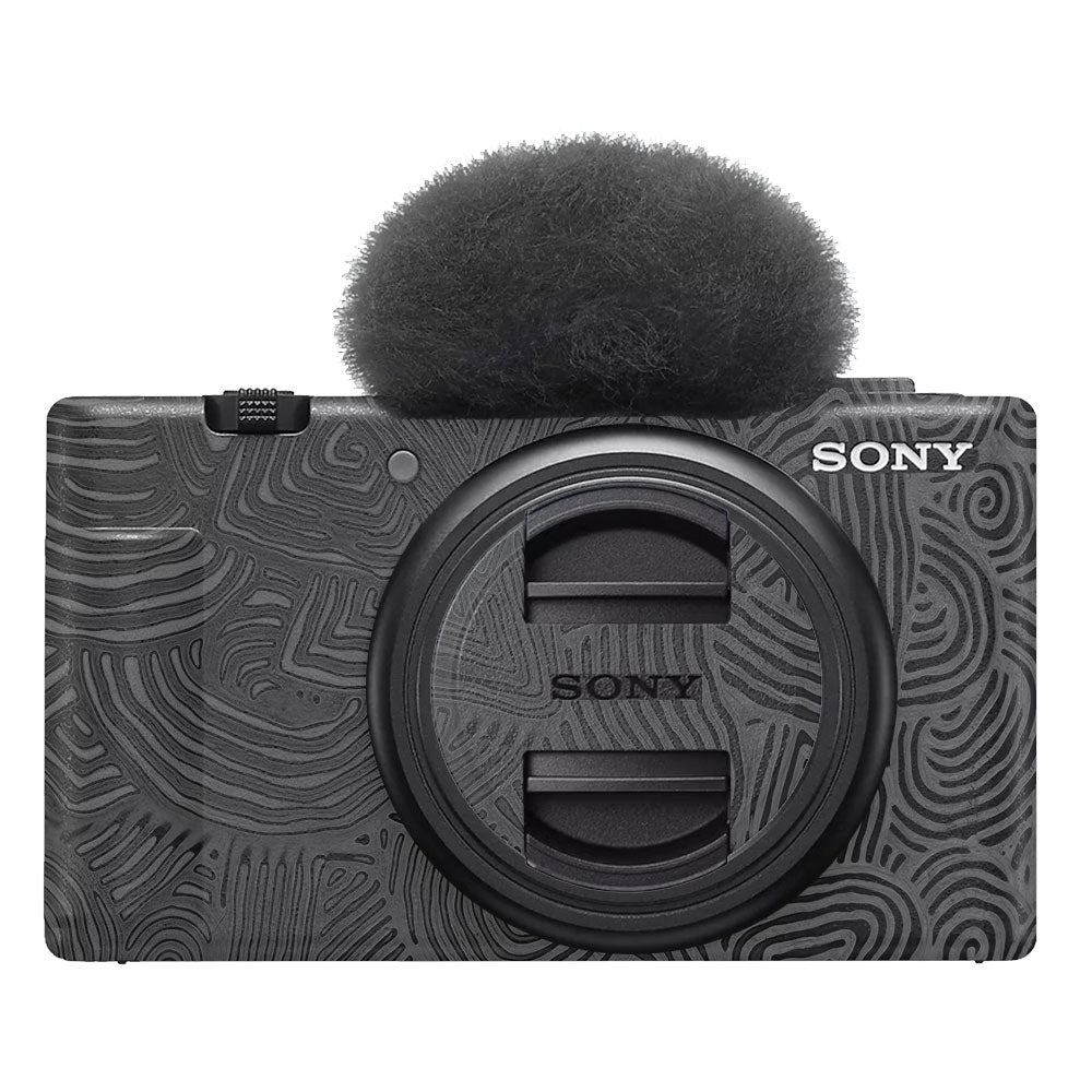 Monochrome Line Maze Sony ZV-1F Camera Skin