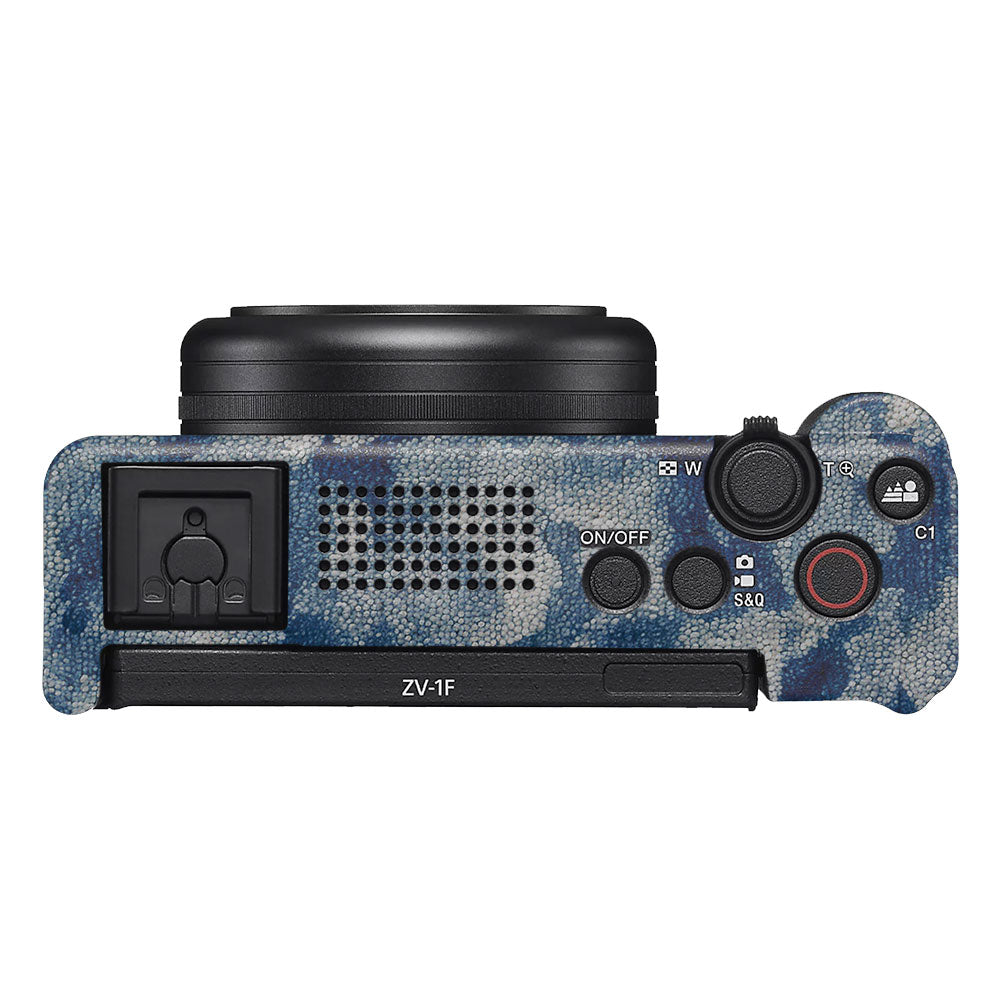 Blue Watercolor Fabric Sony ZV-1F Camera Skin