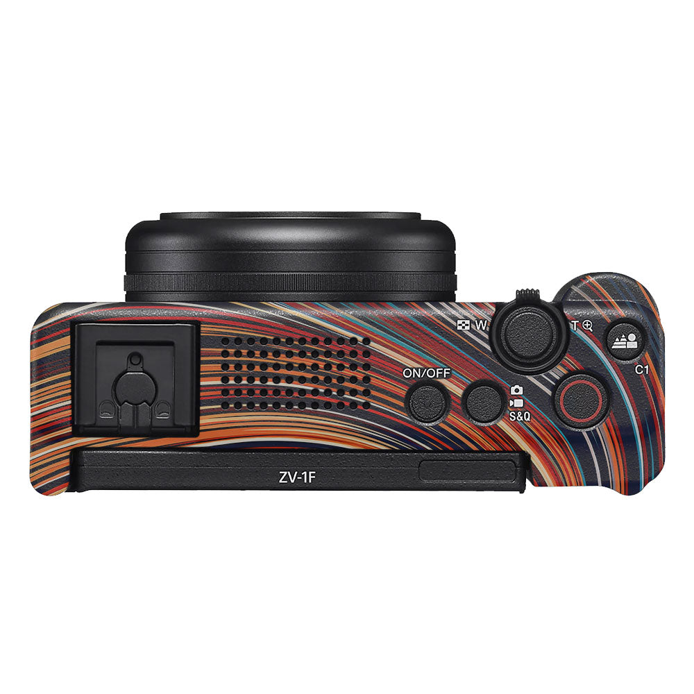 Retro Abstract Striped Swirl Sony ZV-1F Camera Skin