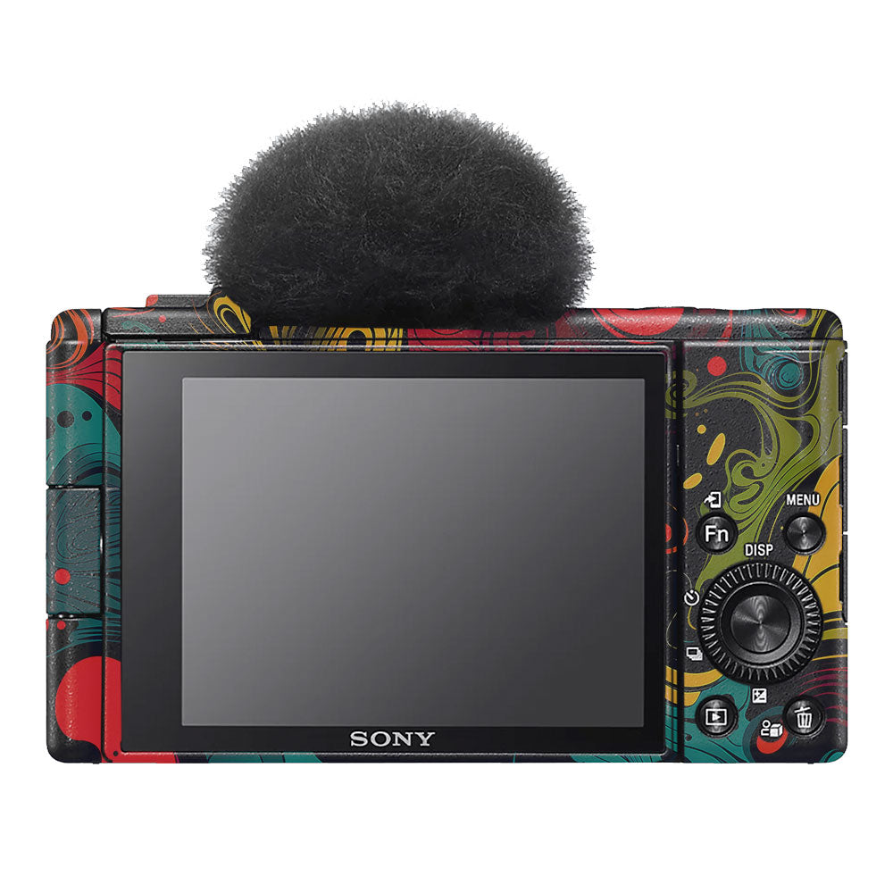Psychedelic Color Swirl Sony ZV-1F Camera Skin