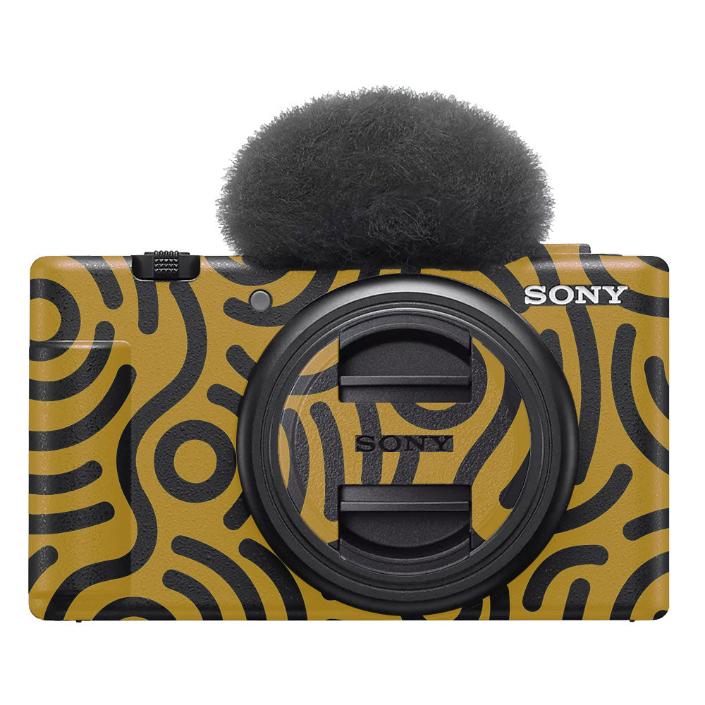 Minimal Yellow Wave Sony ZV-1F Camera Skin