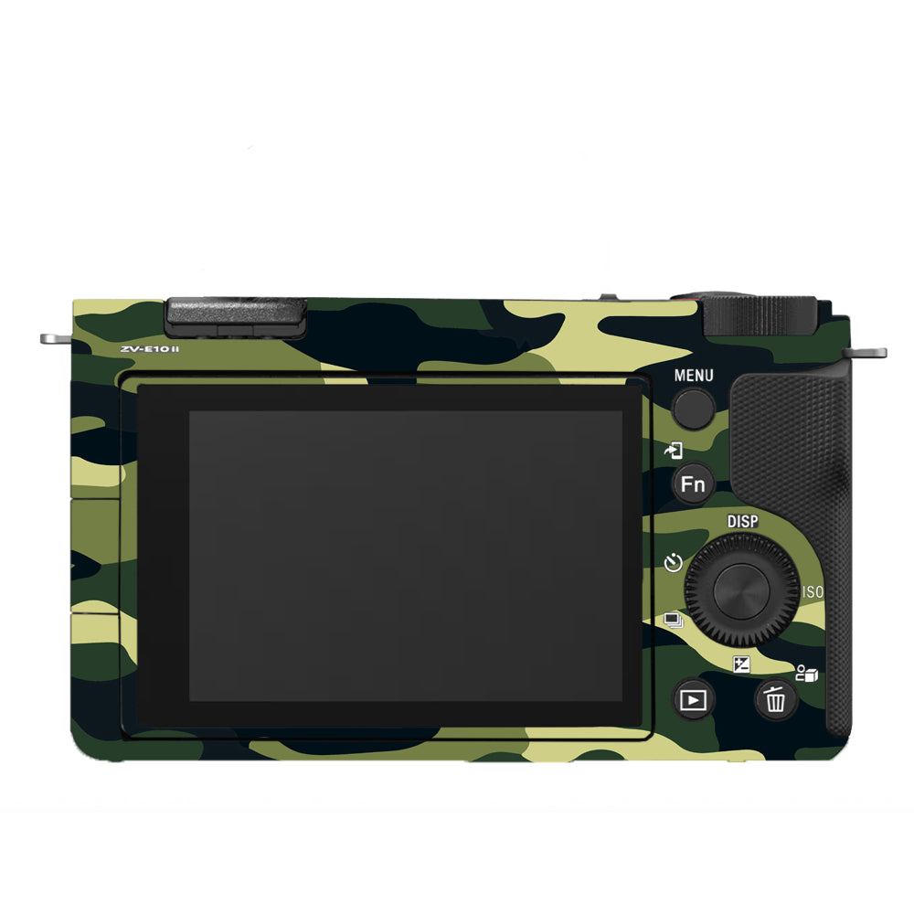 Forest Green Camo Sony ZV-E10 Camera Skins