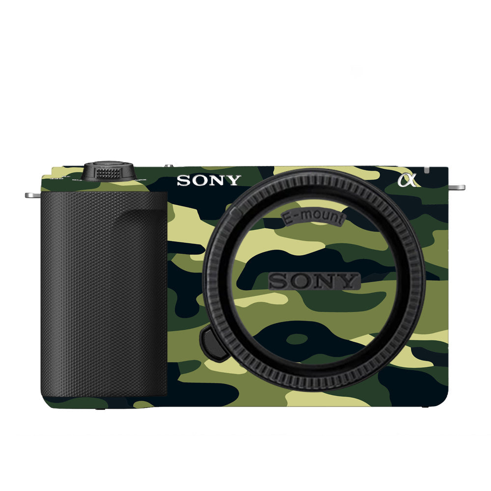 Forest Green Camo Sony ZV-E10 Camera Skins