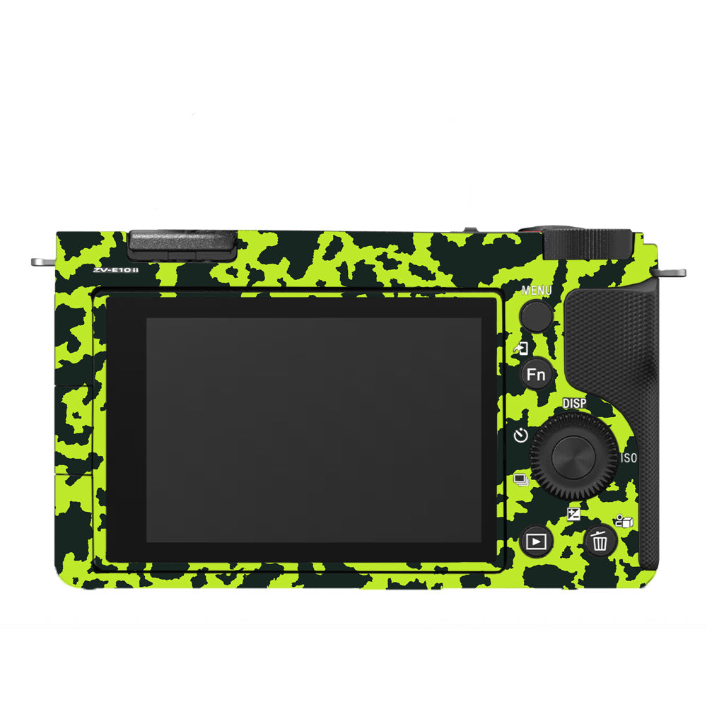 Neon Green Splatter Sony ZV-E10 Camera Skins