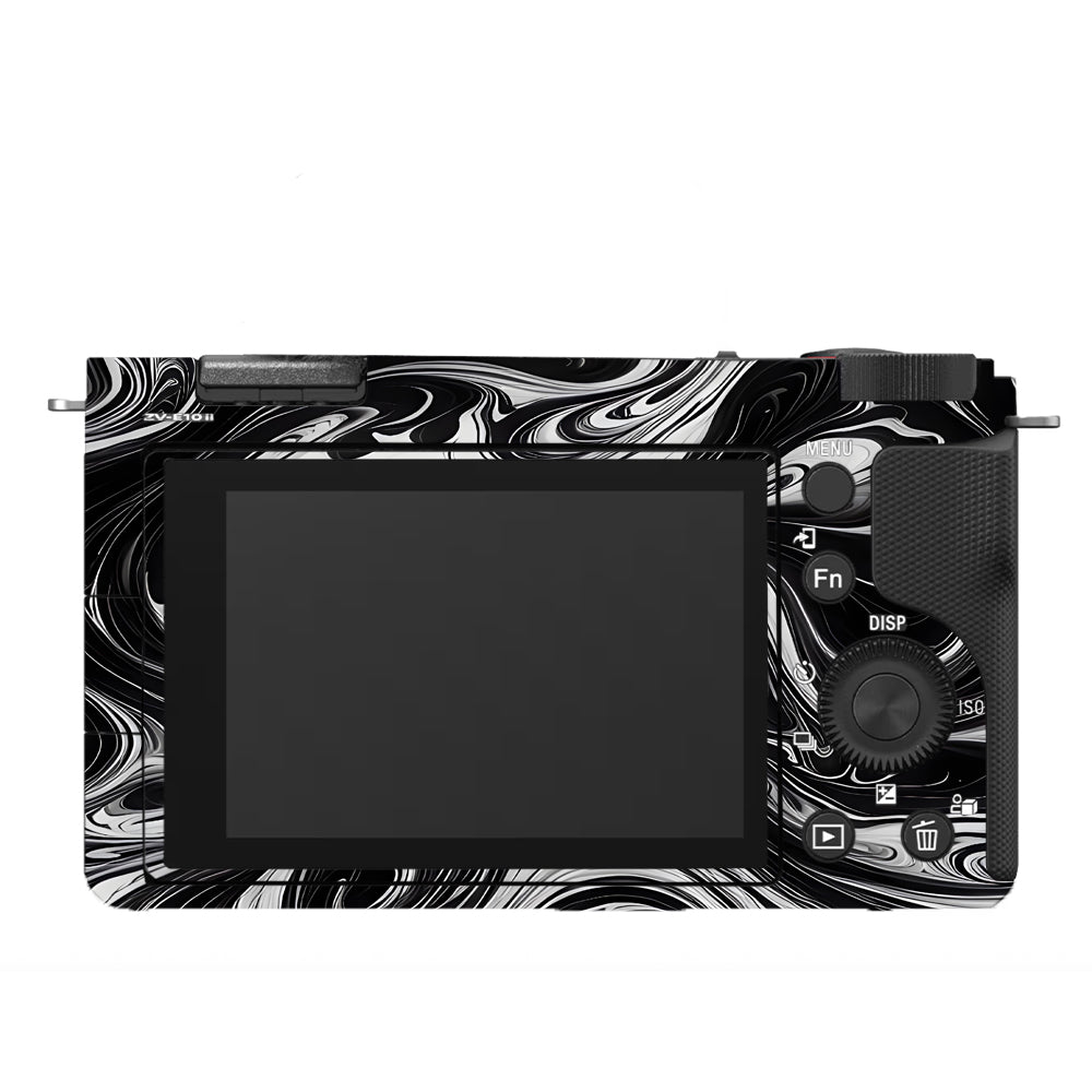 Black and White Marble Sony ZV-E10 Camera Skins
