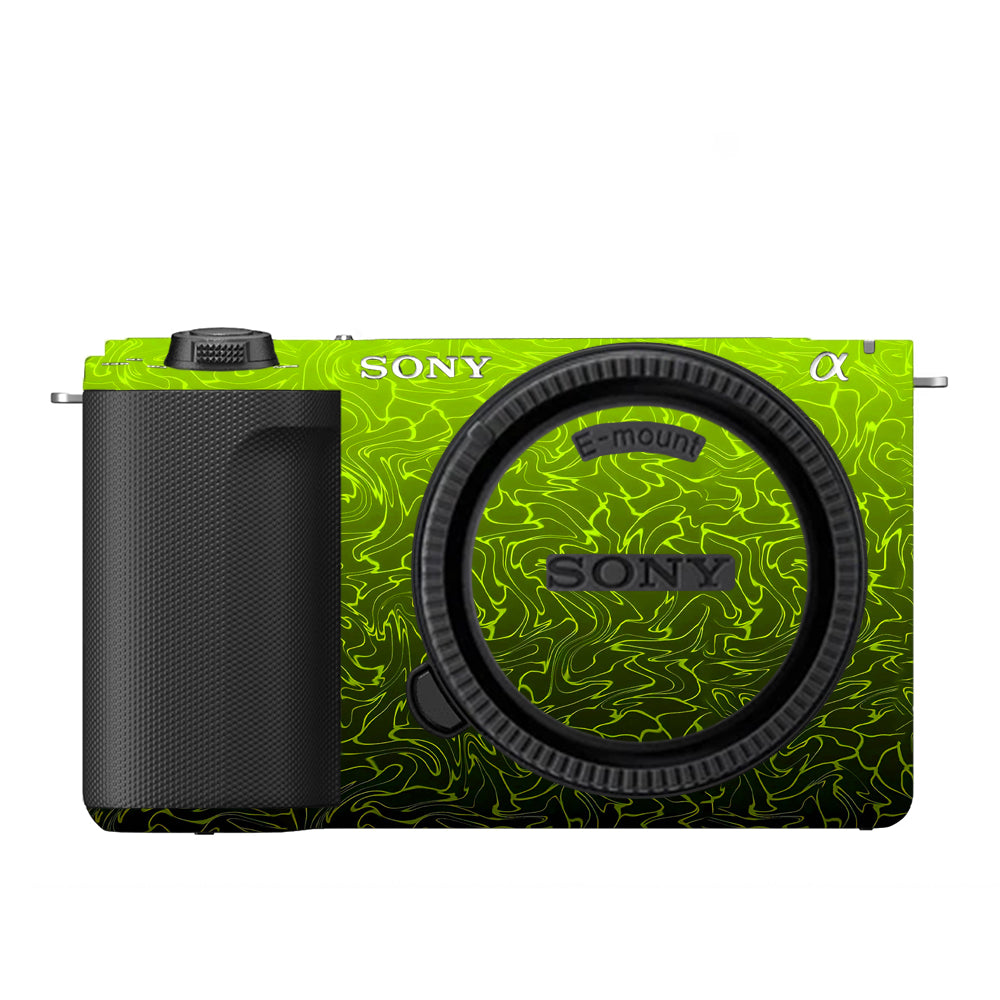 Lime Yellow to Black Gradient Sony ZV-E10 Camera Skins