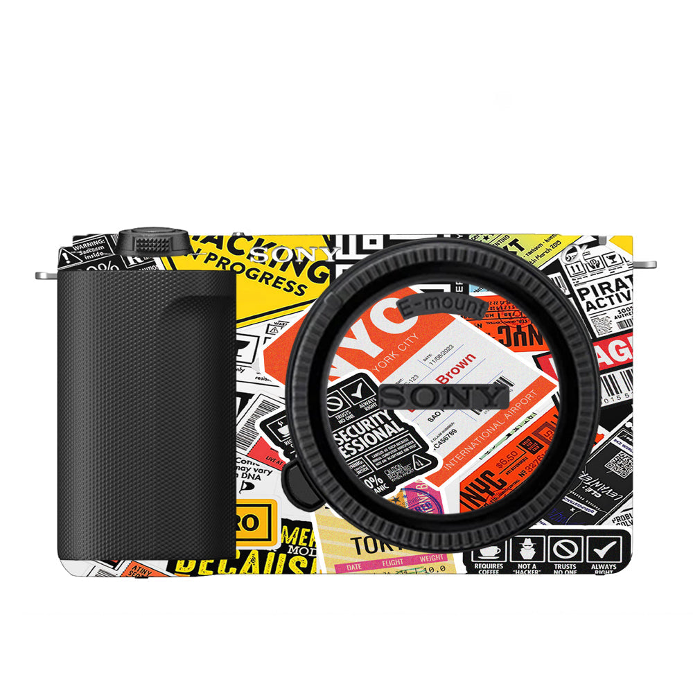 Tech Aesthetic Sticker Collage Sony ZV-E10 Camera Skins