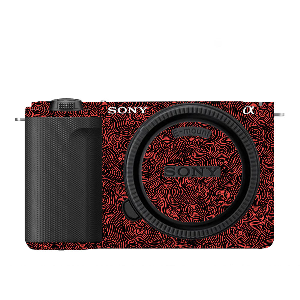 Red Spirals Sony ZV-E10 Camera Skins