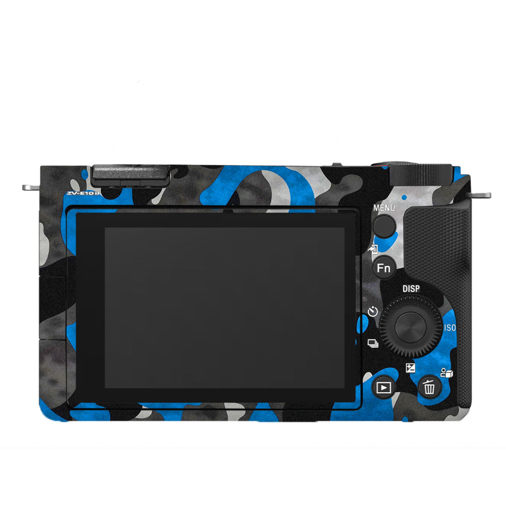 Blue Grey Camo Sony ZV-E10 Camera Skins