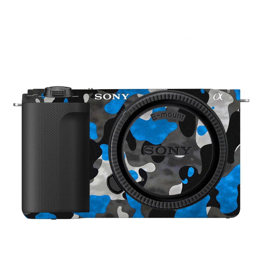 Blue Grey Camo Sony ZV-E10 Camera Skins