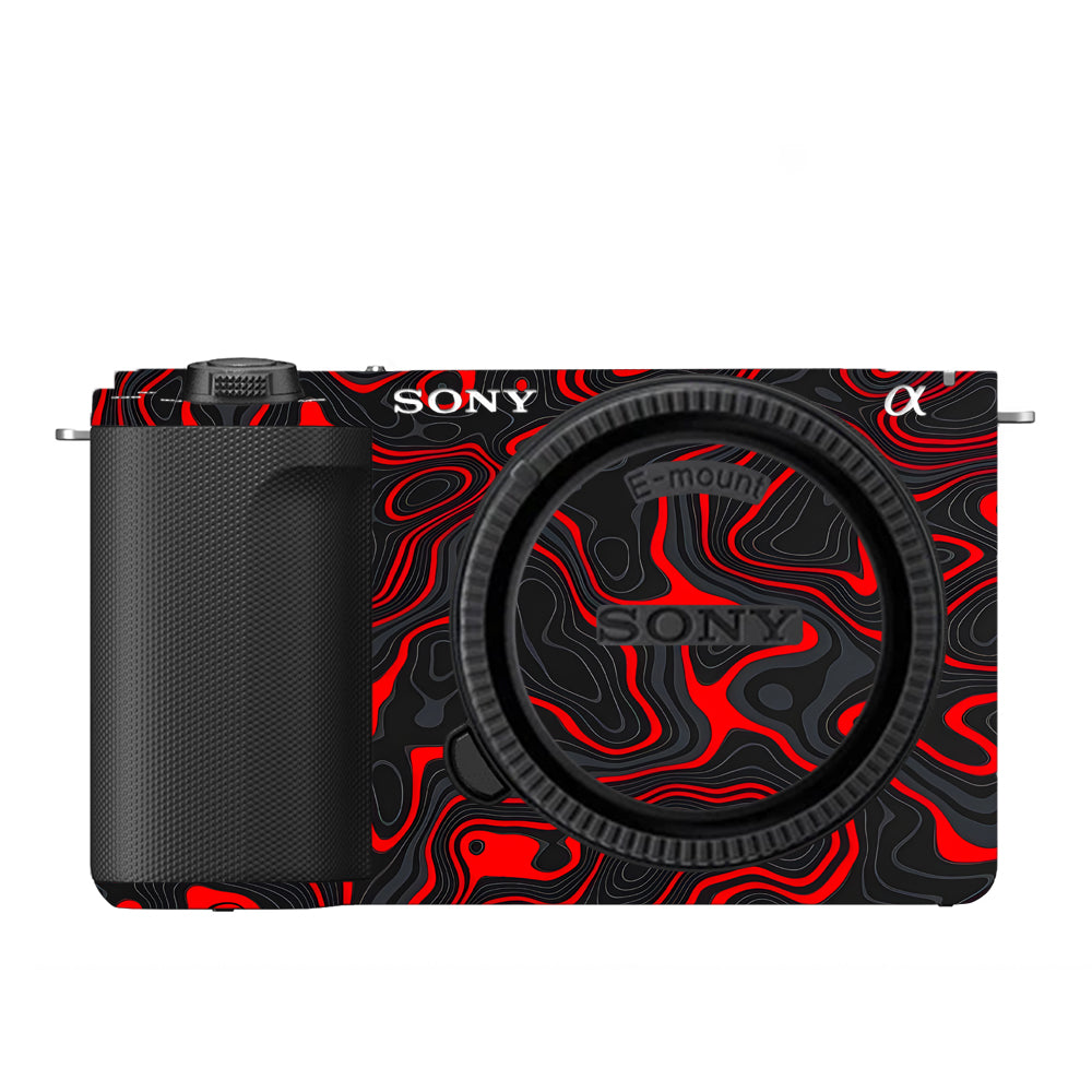 Crimson Waves Sony ZV-E10 Camera Skins