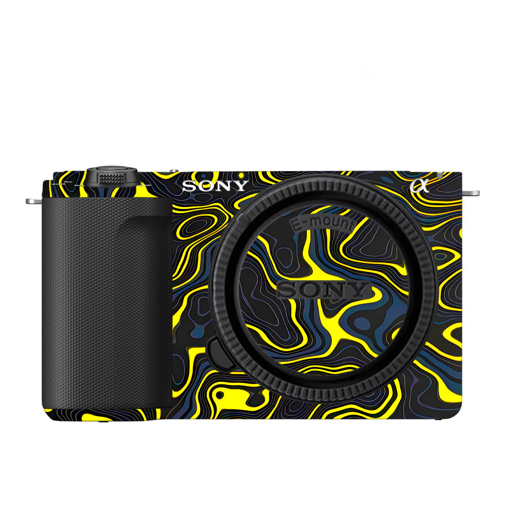 Neon Lava Contours Sony ZV-E10 Camera Skins