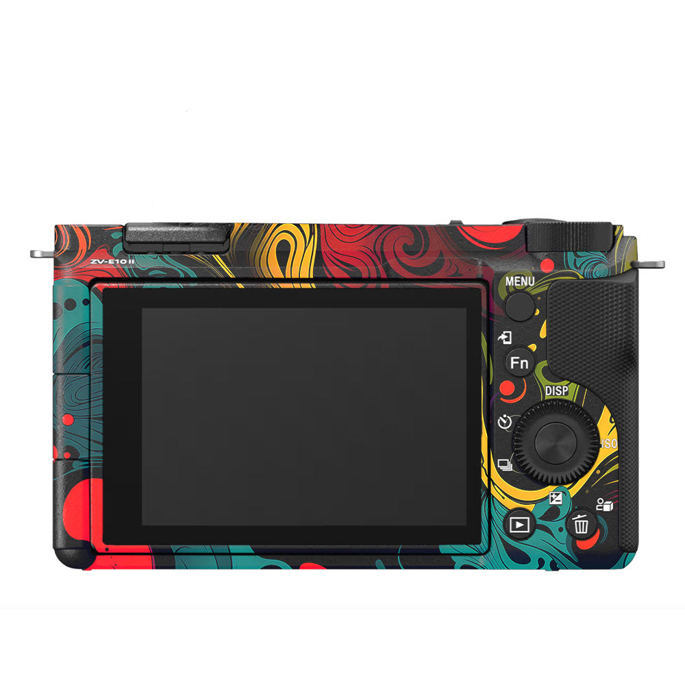 Psychedelic Color Swirl Sony ZV-E10 Camera Skin