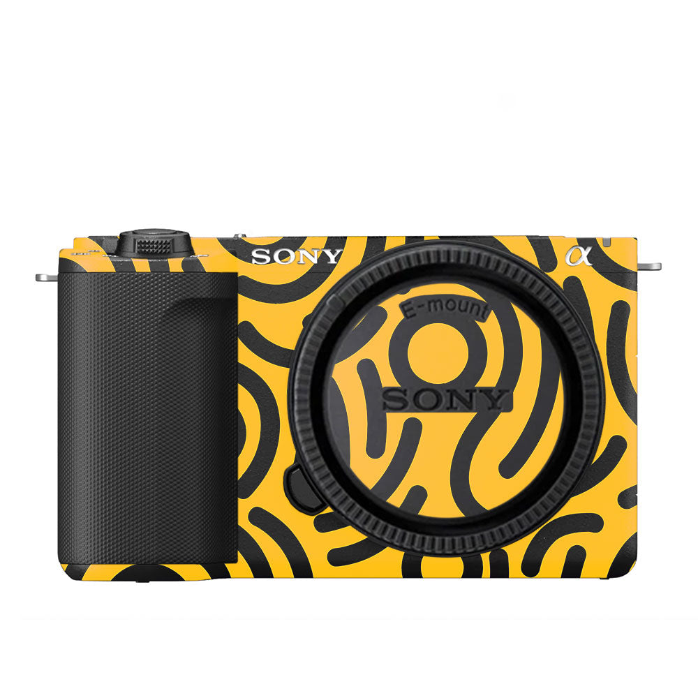Minimal Yellow Wave Sony ZV-E10 Camera Skin