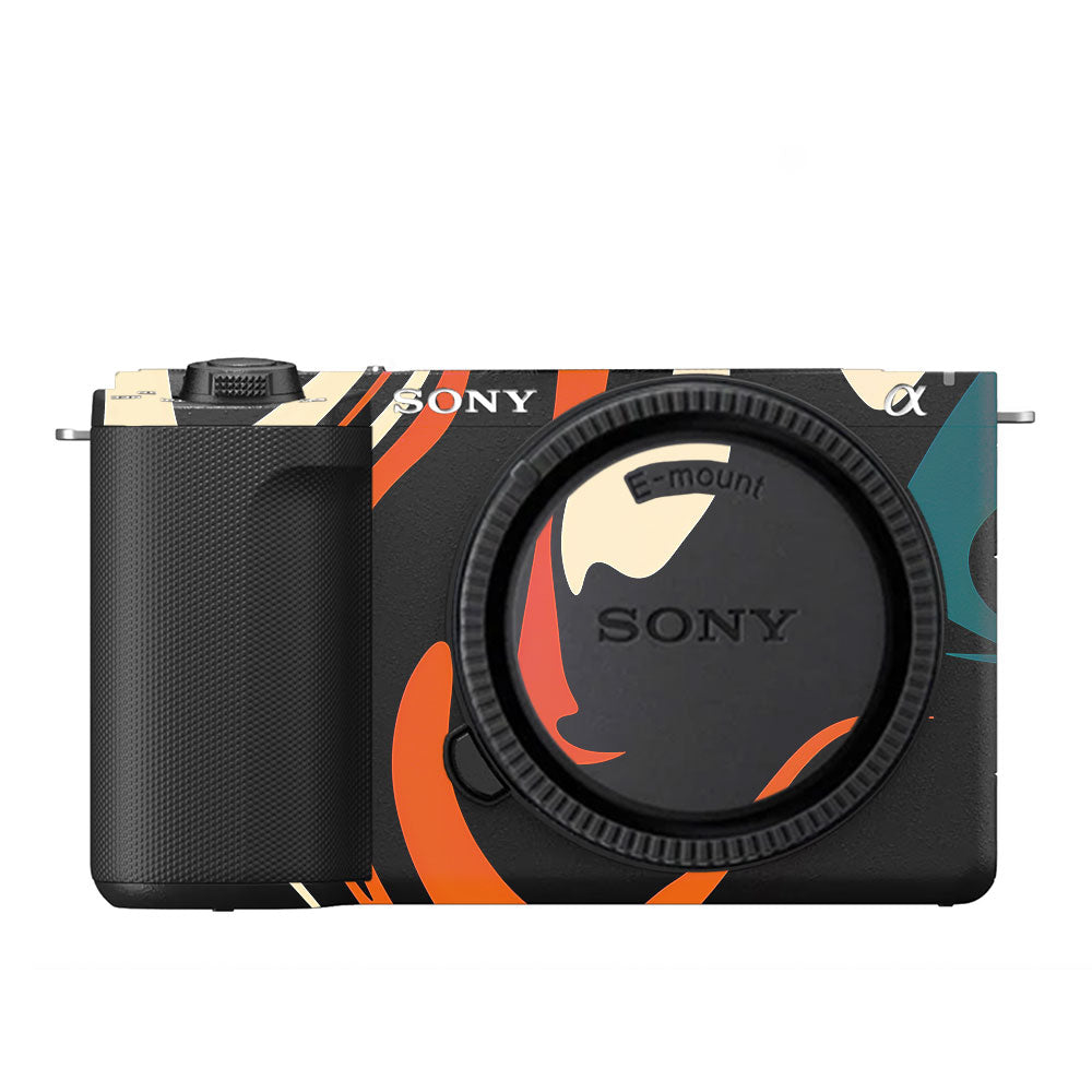 Mid-Century Abstract Swirl Sony ZV-E10 Camera Skin