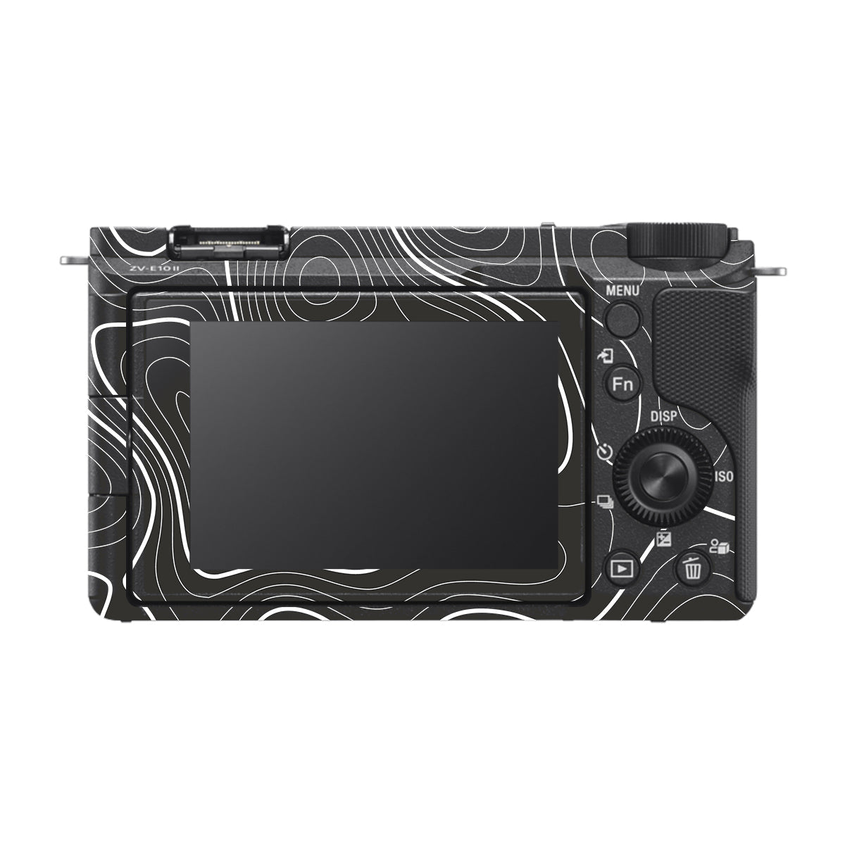 Grayscale Topographic Lines Sony ZV-E10 Mark II Camera Skin