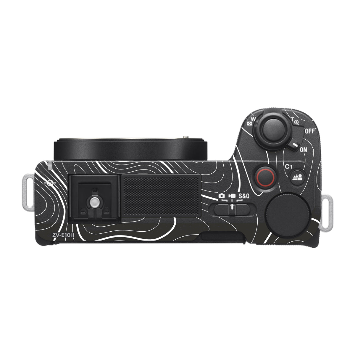 Grayscale Topographic Lines Sony ZV-E10 Mark II Camera Skin
