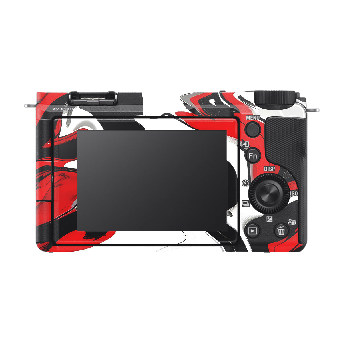 Scarlet and White Motion Sony ZV-E10 Mark II Camera Skin