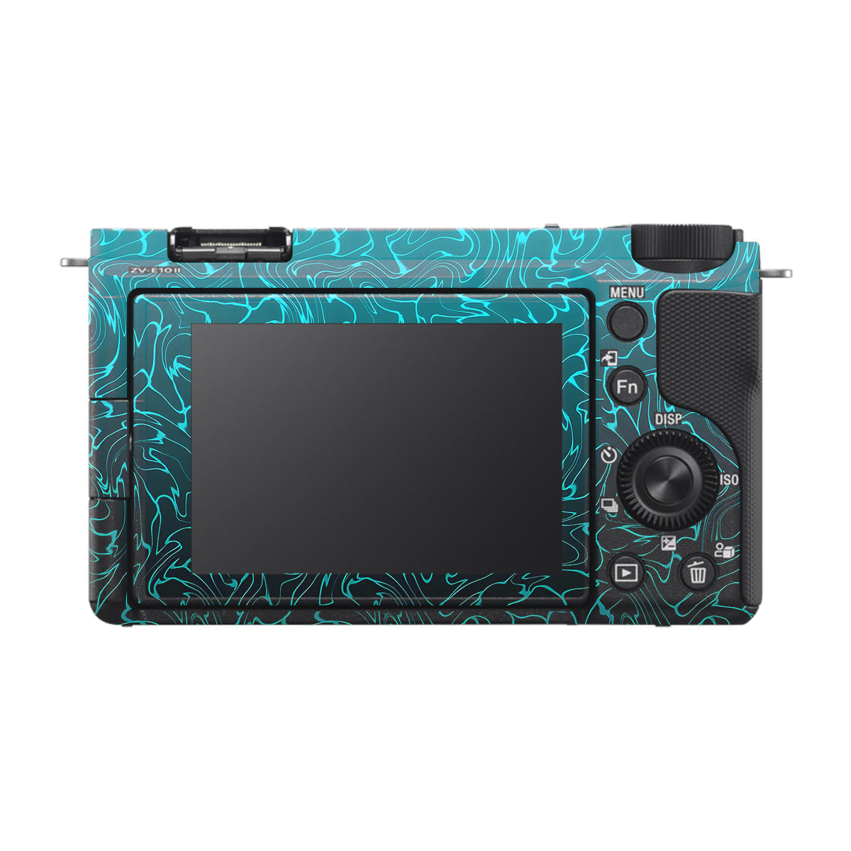 Cyan Blue to Black Gradient Sony ZV-E10 Mark II Camera Skin