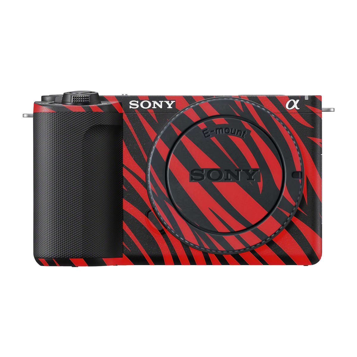 Red and Black Stripes Sony ZV-E10 Mark II Camera Skin
