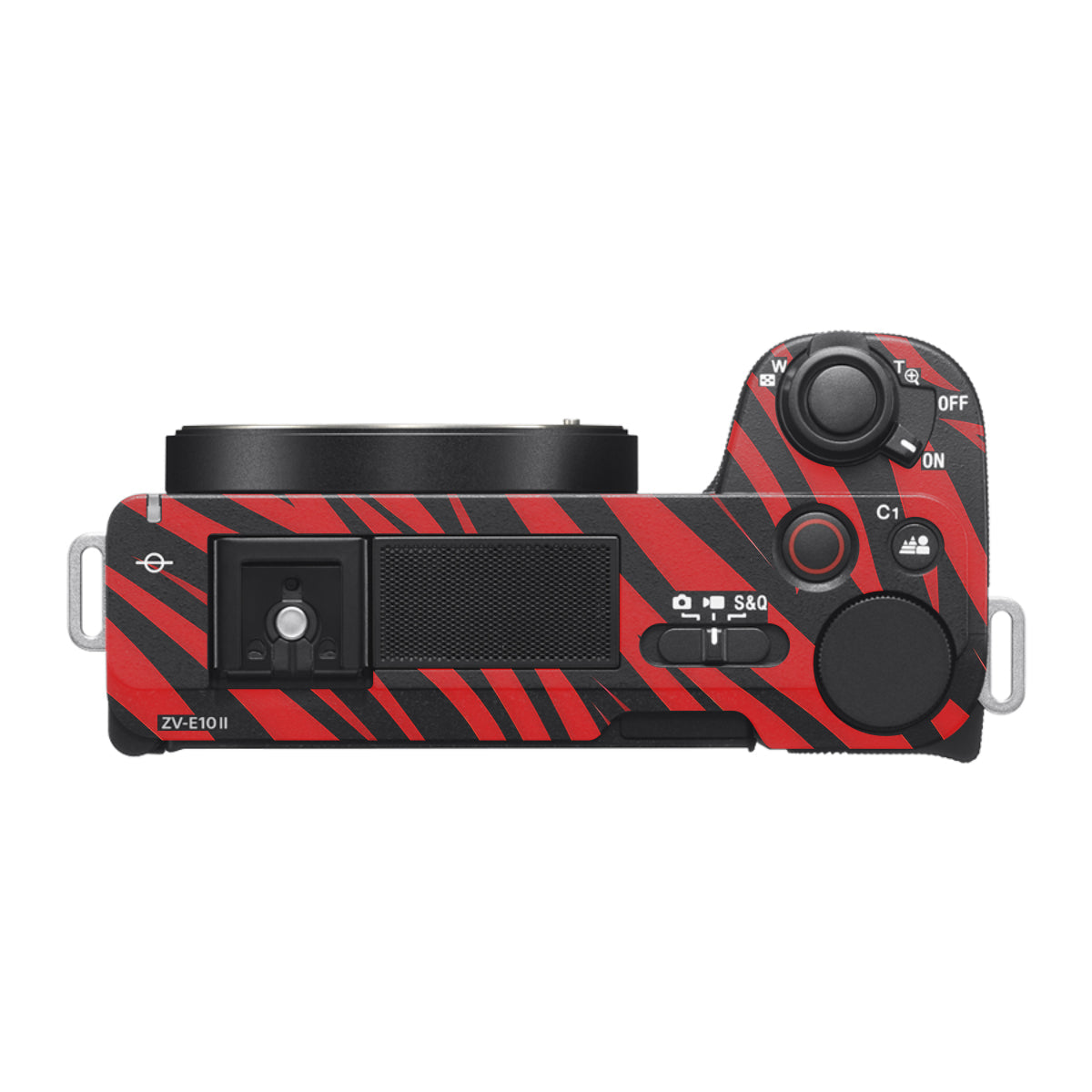 Red and Black Stripes Sony ZV-E10 Mark II Camera Skin