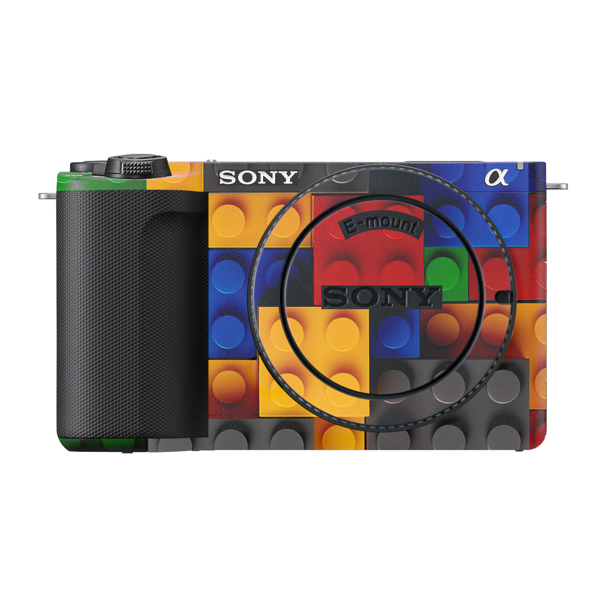 Colorful LEGO Brick Wall Pattern Sony ZV-E10 Mark II Camera Skin