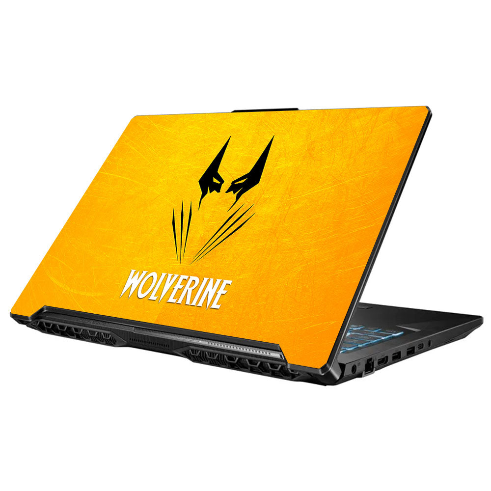 Wolverine with Yellow Background Asus TUF Gaming F17 FX706 Laptop Skin