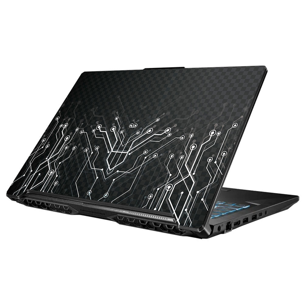 Black Digital Circuit Asus TUF Gaming F17 FX706 Laptop Skin