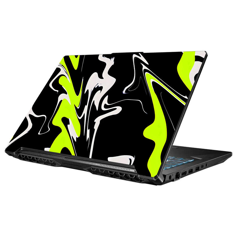 Neon Green and Black Patterns Asus TUF Gaming F17 FX706 Laptop Skin