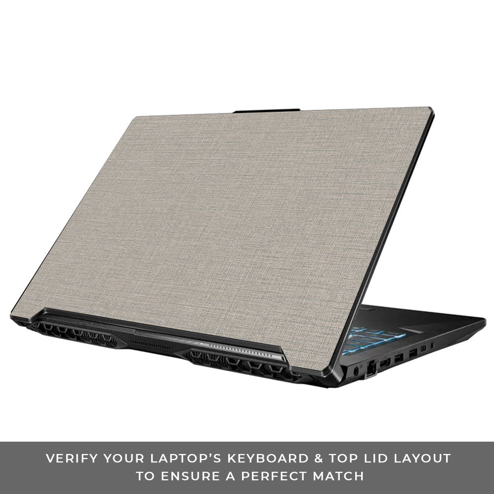 Textured Fabric Grey Asus TUF Gaming F17 FX706 Laptop Skin