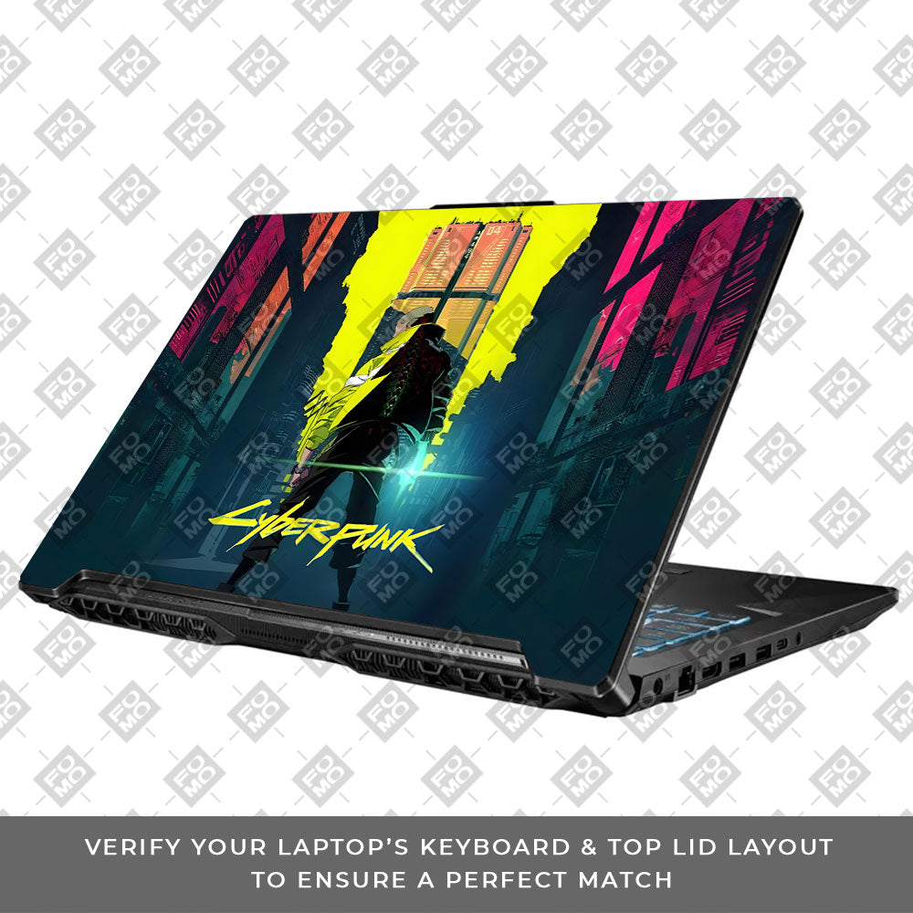 Cyberpunk Uprising Asus TUF Gaming F17 FX706 Laptop Skin