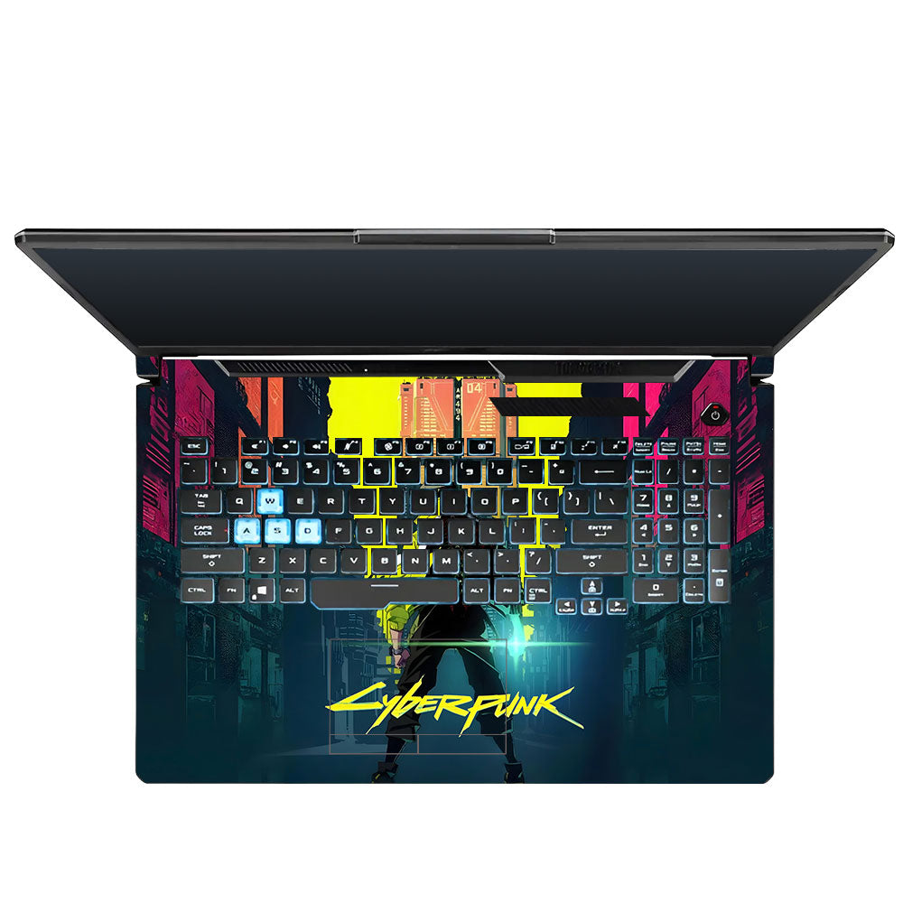 Cyberpunk Uprising Asus TUF Gaming F17 FX706 Laptop Skin