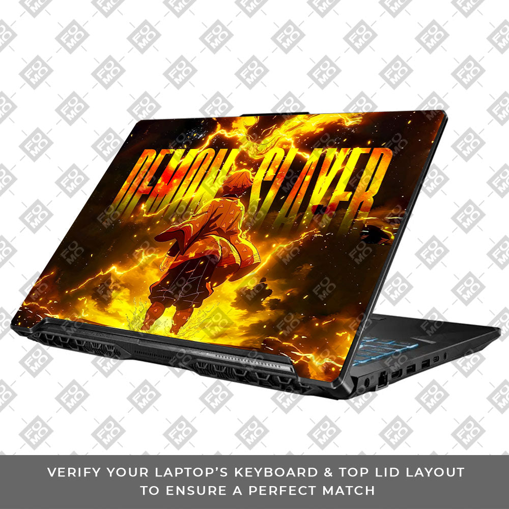 Zenitsu Lightning Strike Asus TUF Gaming F17 FX706 Laptop Skin