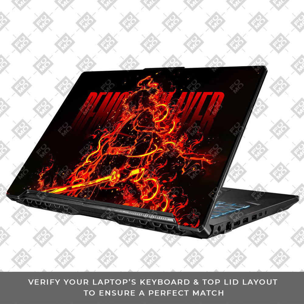 Rengoku Blazing Inferno Asus TUF Gaming F17 FX706 Laptop Skin