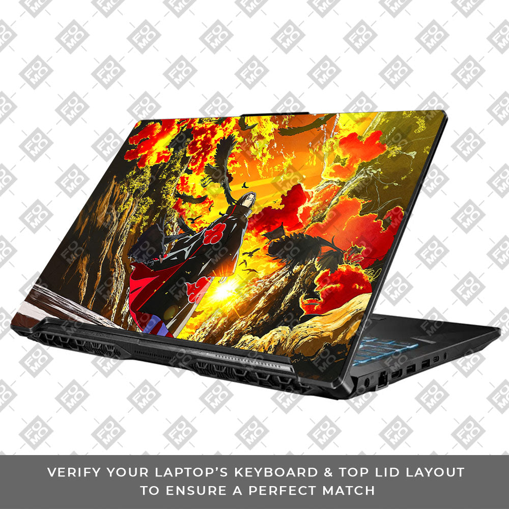 Itachi with Flock of Crows Asus TUF Gaming F17 FX706 Laptop Skin
