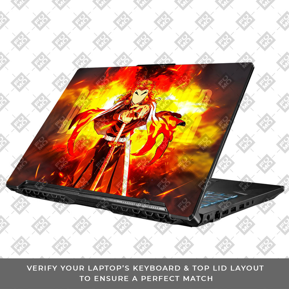 Flame Hashira Rengoku Asus TUF Gaming F17 FX706 Laptop Skin