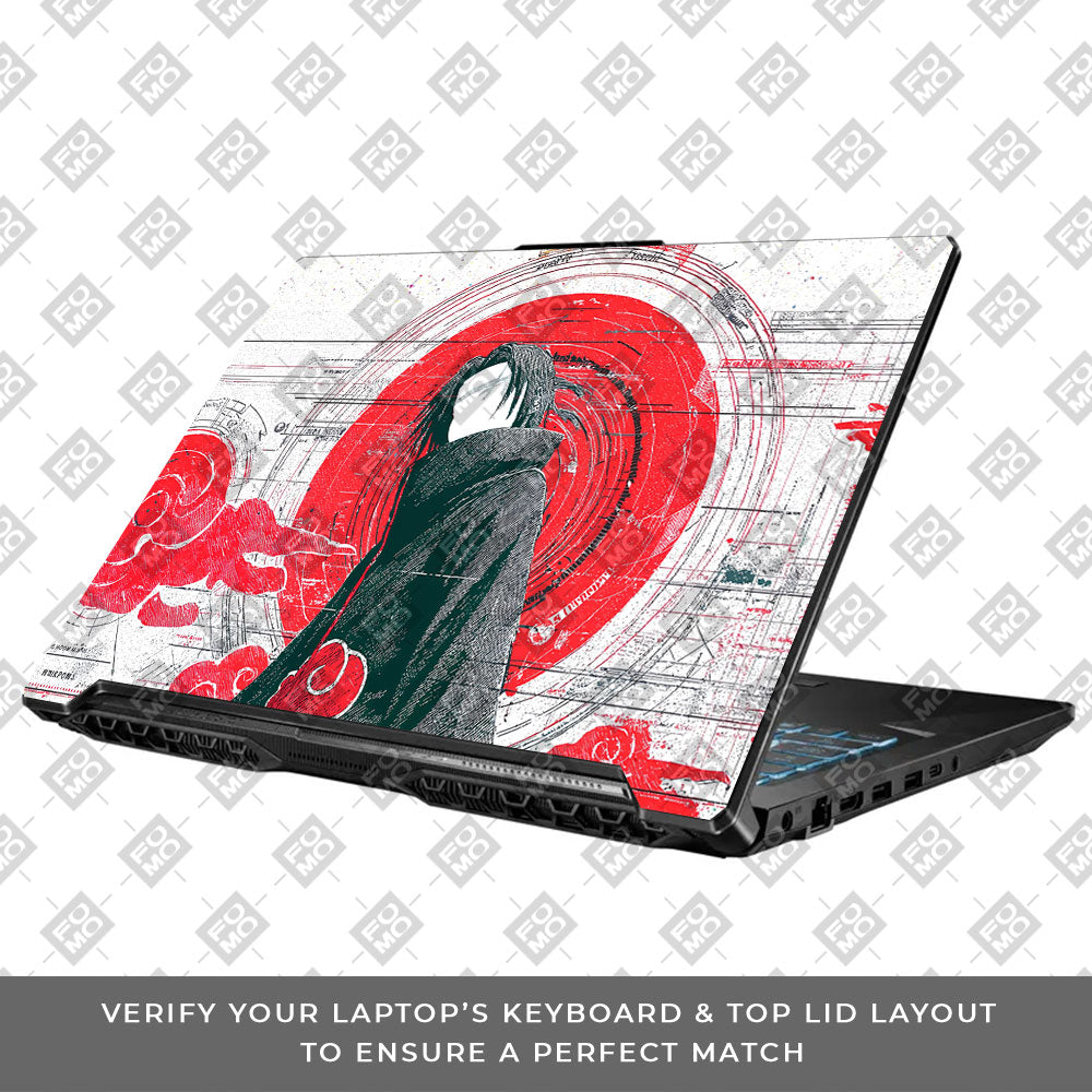 Itachi Uchiha Mark of the Akatsuki Asus TUF Gaming F17 FX706 Laptop Skin