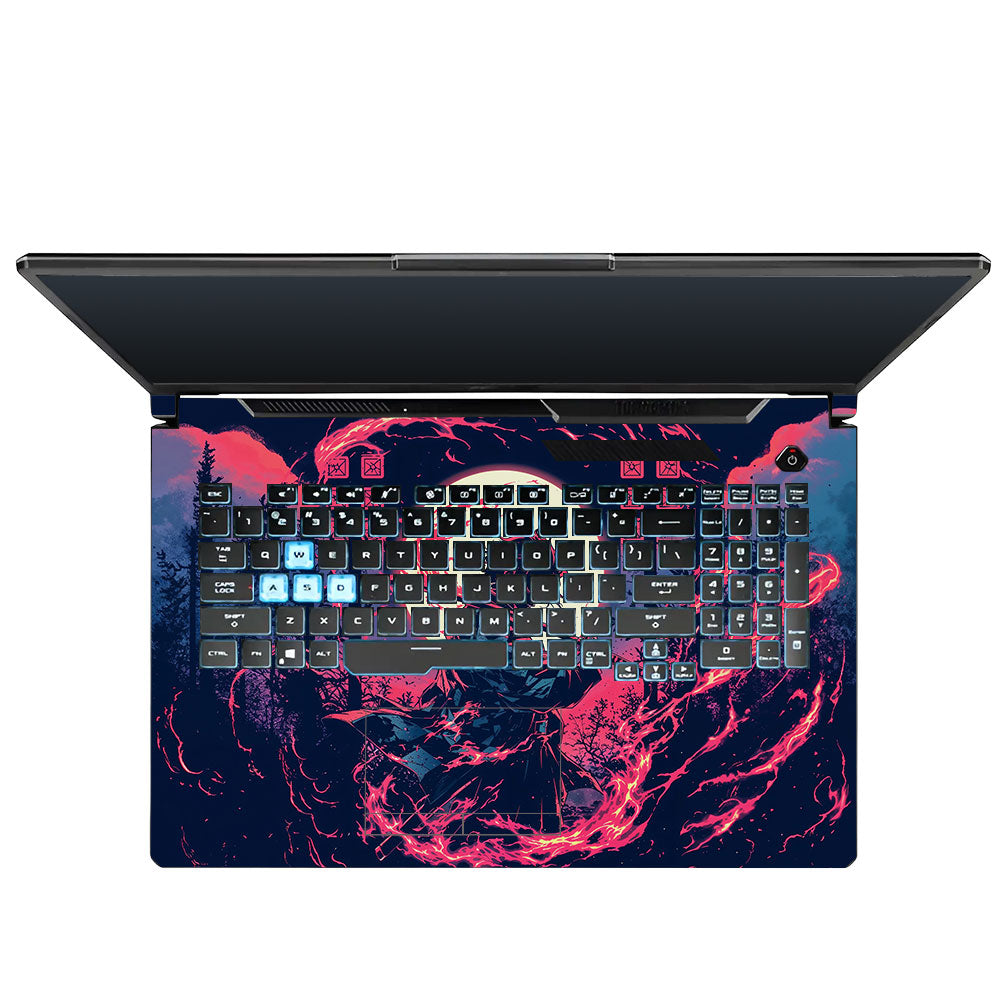 Tanjiro's Flame of Ember Asus TUF Gaming F17 FX706 Laptop Skin