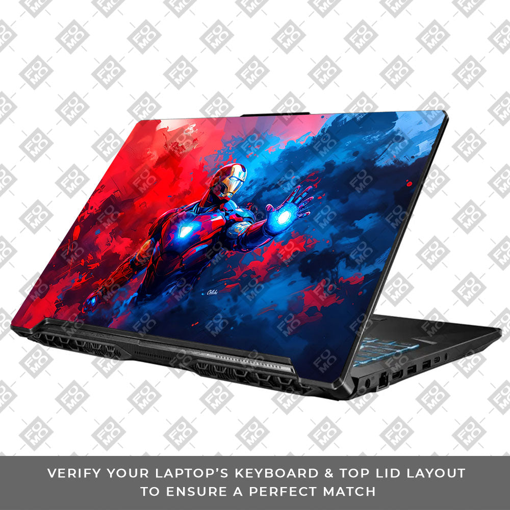 Iron Man Arc Reactor Power Asus TUF Gaming F17 FX706 Laptop Skin