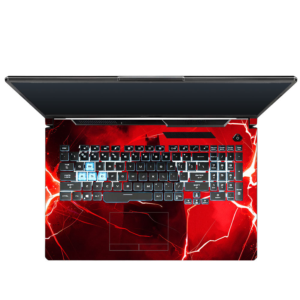 Red Dark Vigilante Asus TUF Gaming F17 FX706 3D Laptop Skin