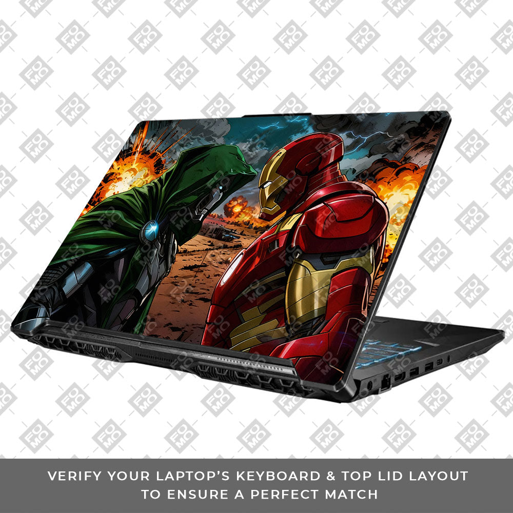 Iron Man vs Doom Asus TUF Gaming F17 FX706 3D Laptop Skin