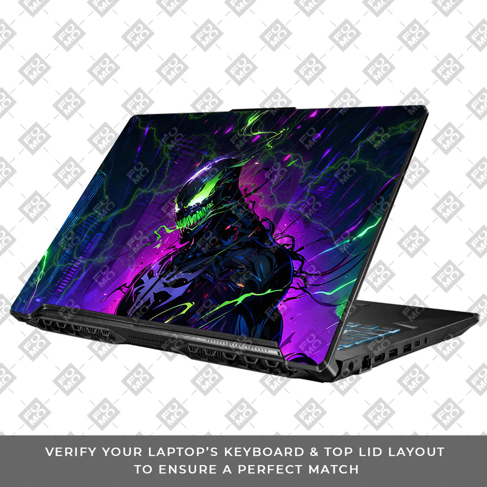 Venom Chaos Surge Asus TUF Gaming F17 FX706 3D Laptop Skin