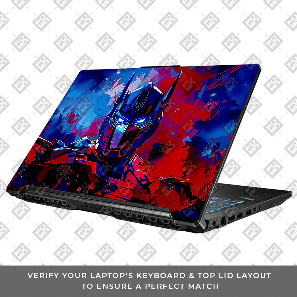 Optimus Prime Transformer Asus TUF Gaming F17 FX706 Laptop Skin