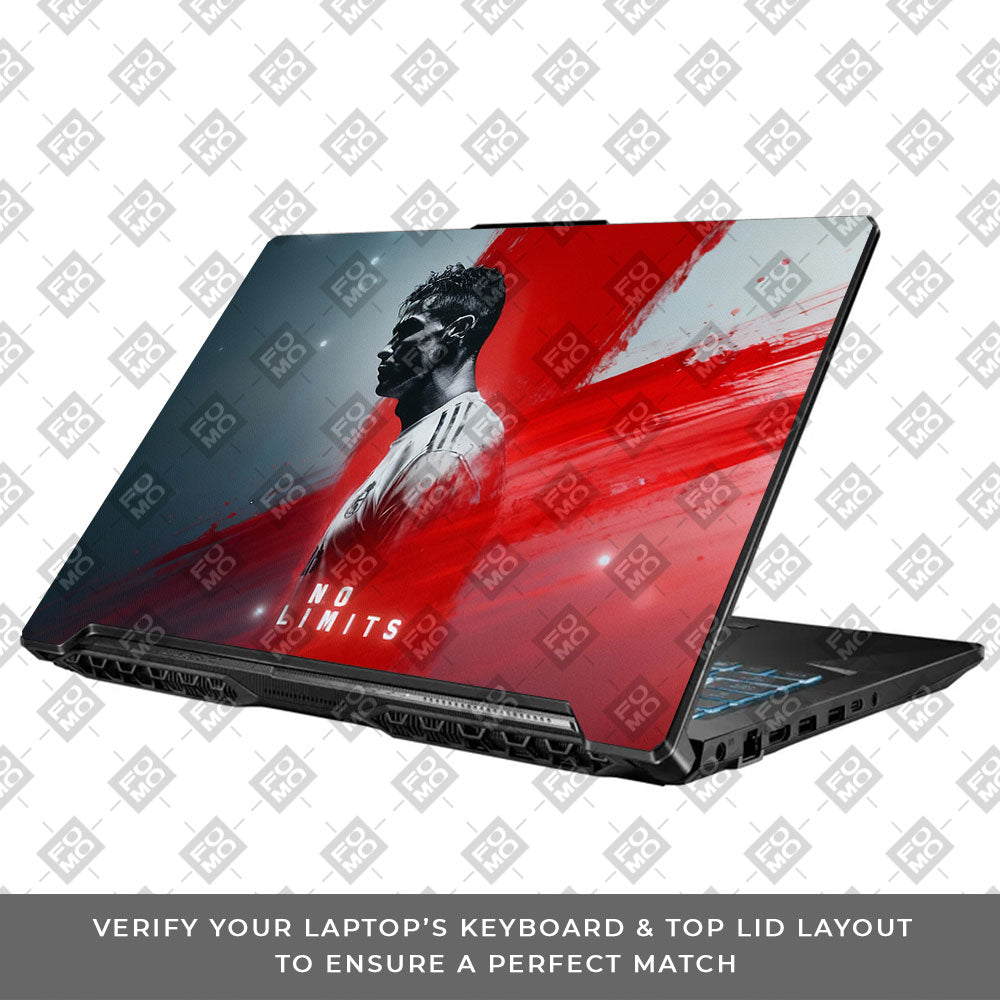 No Limits Ronaldo Spirit Asus TUF Gaming F17 FX706 Laptop Skin