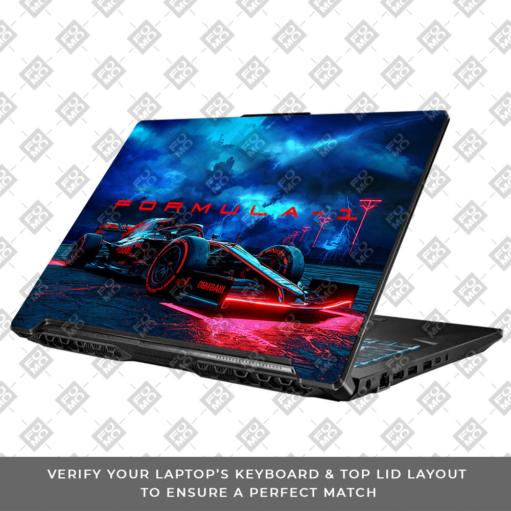 Fututristic Formula 1 Asus TUF Gaming F17 FX706 Laptop Skin