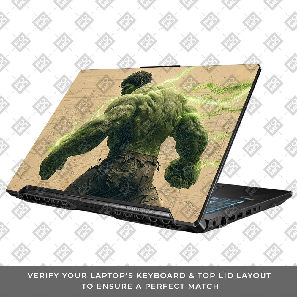 Hulk Unleashed Asus TUF Gaming F17 FX706 Laptop Skin