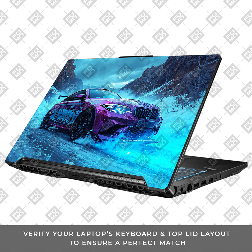 BMW Neon Drift Asus TUF Gaming F17 FX706 Laptop Skin