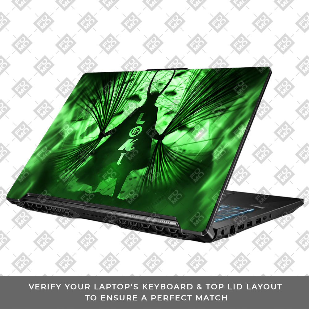 Loki's Green Aura Asus TUF Gaming F17 FX706 Laptop Skin
