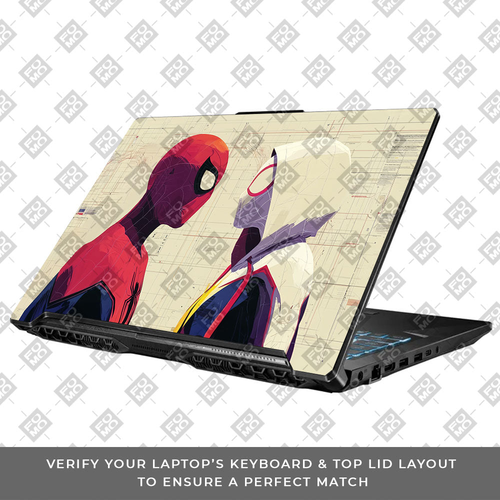 Spider Man X Spider Gwen Asus TUF Gaming F17 FX706 Laptop Skin