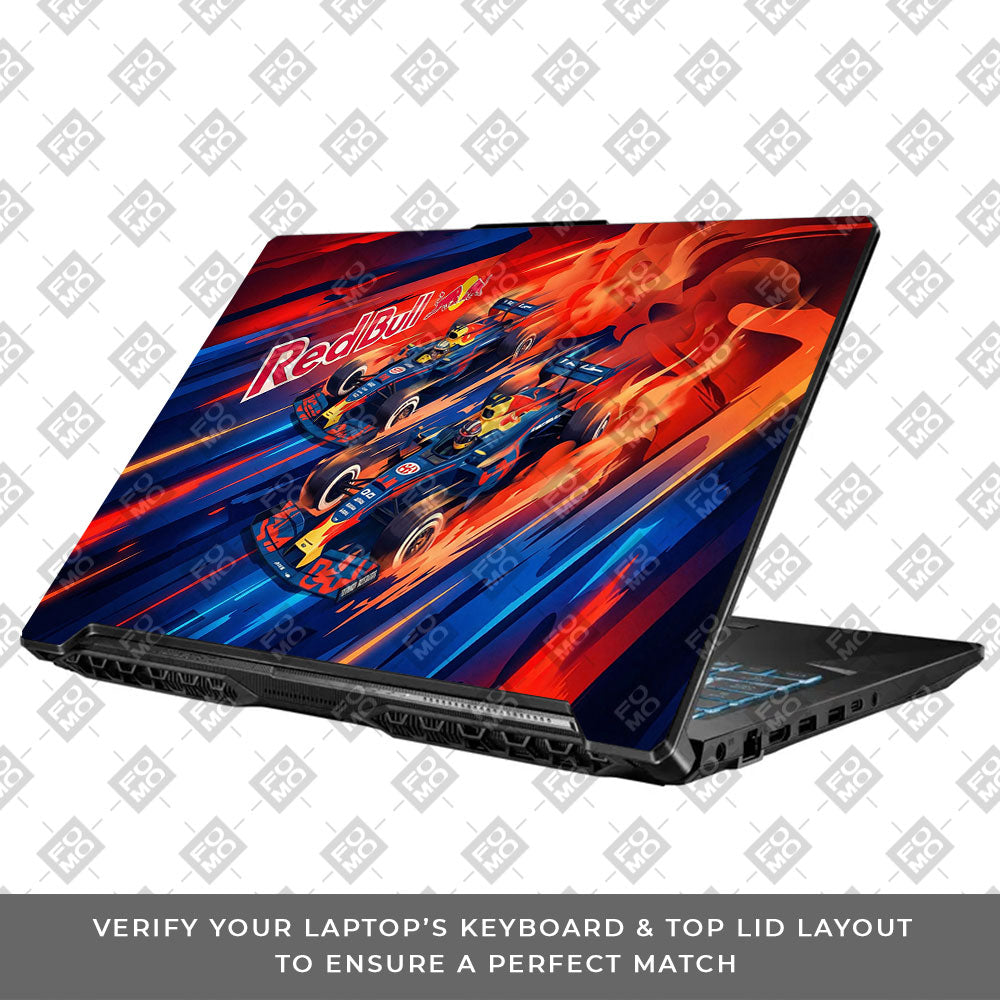 Red Bull Racing Velocity Asus TUF Gaming F17 FX706 Laptop Skin